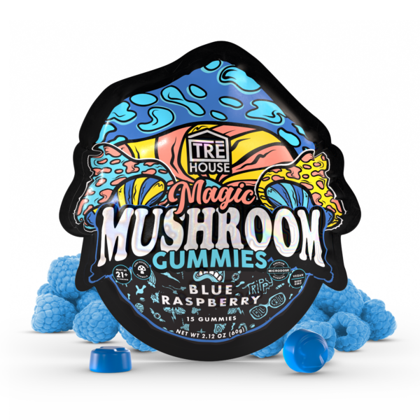 TRĒ House Blue Raspberry Magic Mushroom Gummies